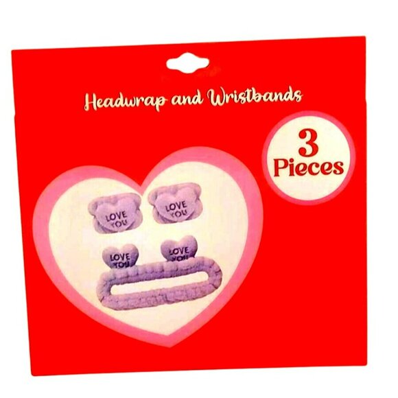NWT - 3 Piece Headwrap & Wristbands Spa Set (SKU#0404) - Picture 3 of 3